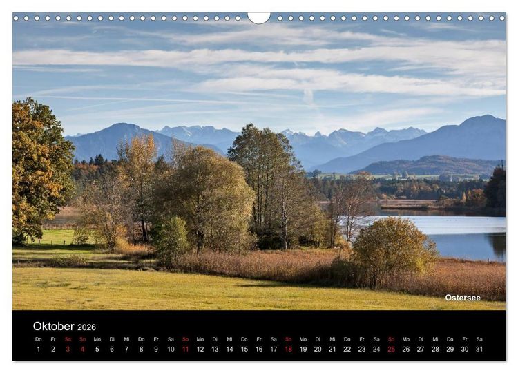 Produktbild: Oberbayerische Seen (Wandkalender 2026 DIN A3 quer), CALVENDO Monatskalender