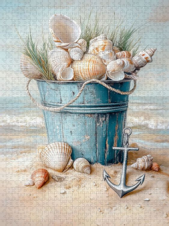 Produktbild: CALVENDO Puzzle Strand-Stillleben | 1000 Teile Lege-Gr&ouml;&szlig;e 64x48cm Foto-Puzzle f&uuml;r gl&uuml;ckliche Stunden