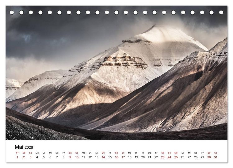 Produktbild: Spitzbergenkalender (Tischkalender 2026 DIN A5 quer), CALVENDO Monatskalender