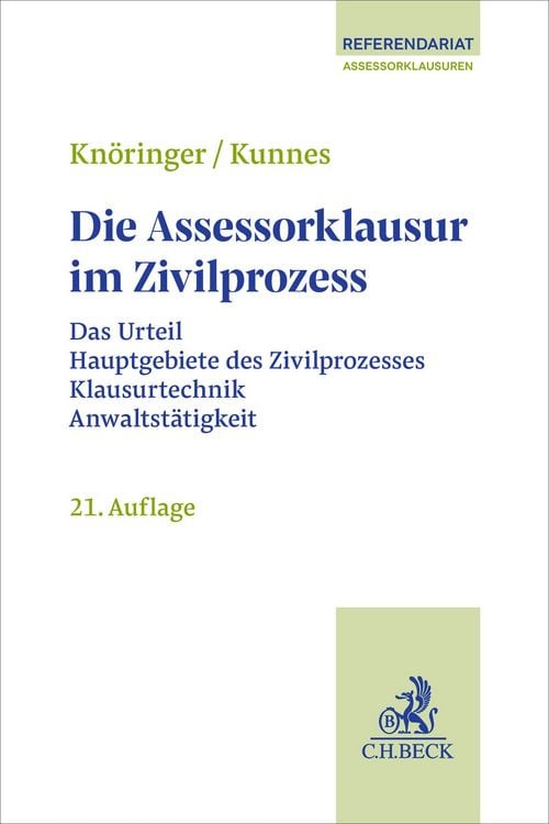 Produktbild: Die Assessorklausur im Zivilprozess