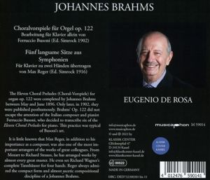 Produktbild: Johannes Brahms arrangiert