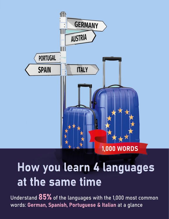 Produktbild: How you learn 4 languages at the same time: The 1,000 most common words