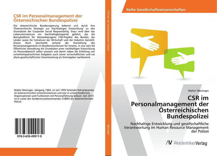 Produktbild: CSR im Personalmanagement der &Ouml;sterreichischen Bundespolizei