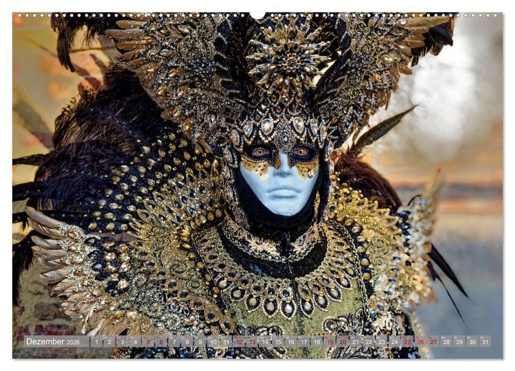 Produktbild: neunziggrad I photoart: der karneval von venedig (Wandkalender 2026 DIN A2 quer), CALVENDO Monatskalender