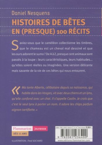Produktbild: Histoires de b&ecirc;tes en (presque) 100 r&eacute;cits