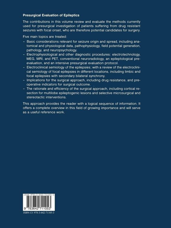 Produktbild: Presurgical Evaluation of Epileptics