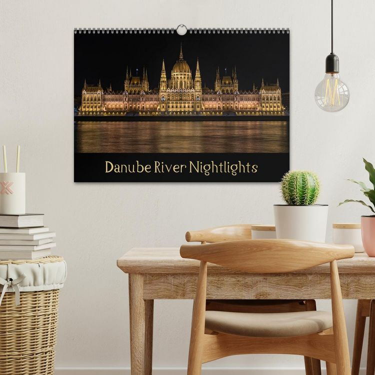 Produktbild: Danube River Nightlights (Wall Calendar 2026 DIN A3 landscape), CALVENDO 12 Month Wall Calendar