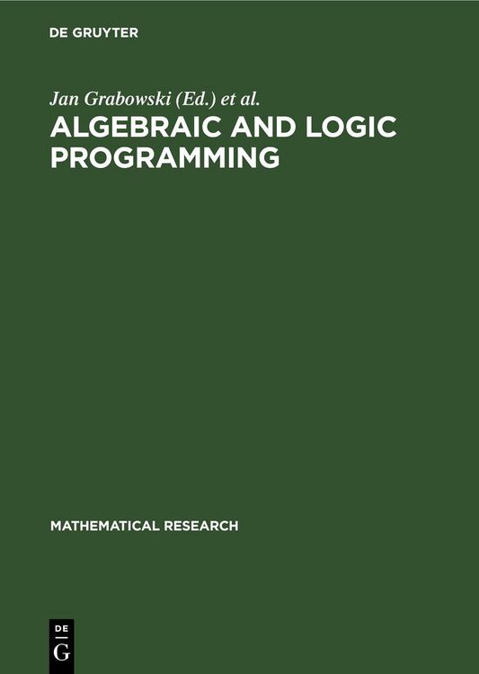 Produktbild: Algebraic and Logic Programming