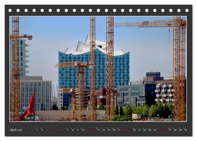 Produktbild: Wahrzeichen Elbphilharmonie (Tischkalender 2026 DIN A5 quer), CALVENDO Monatskalender