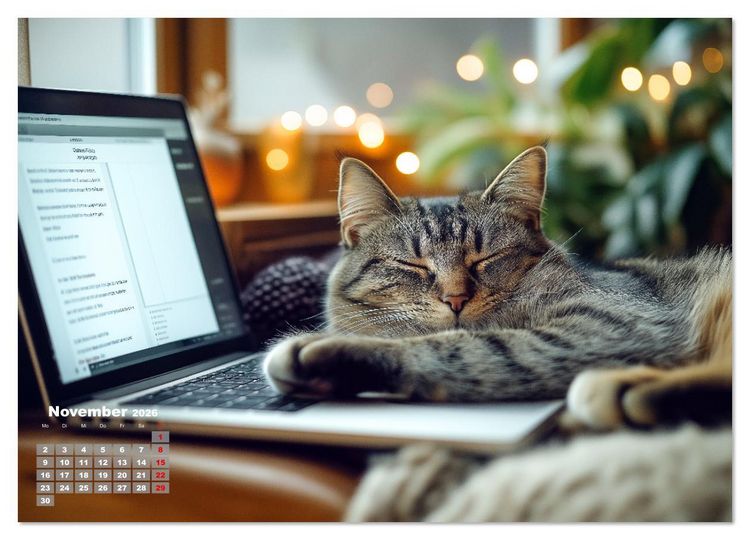 Produktbild: Momente eines Katzenbesitzers - Chaos der Samtpfoten (Wandkalender 2026 DIN A2 quer), CALVENDO Monatskalender