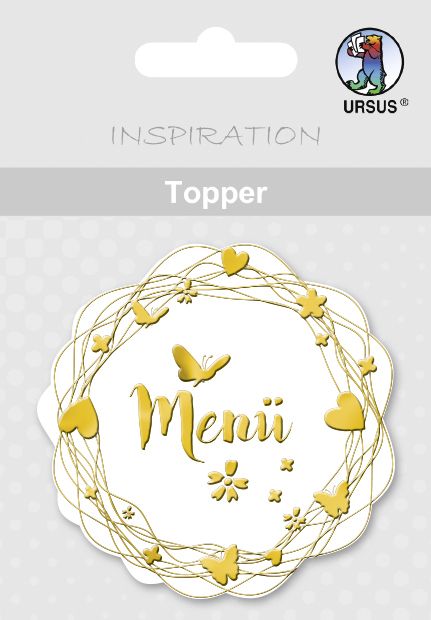 Produktbild: URSUS 8 Topper "Men&uuml;", wei&szlig;/gold