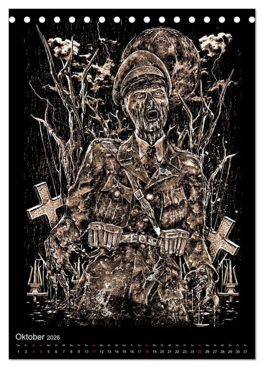 Produktbild: BLOODBOY/WAR ILLUSTRATION (Tischkalender 2026 DIN A5 hoch), CALVENDO Monatskalender