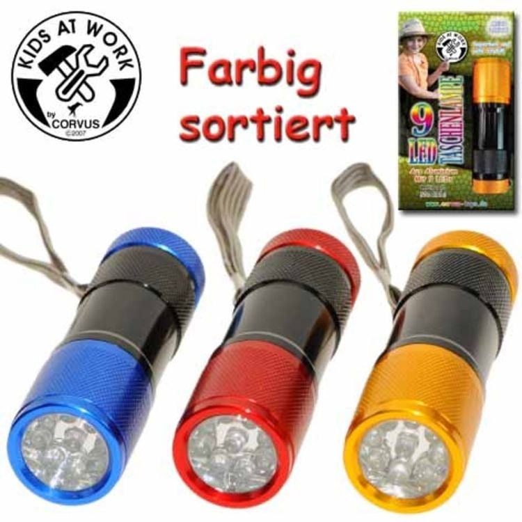 Produktbild: Kids at work: Taschenlampe LED schwarz