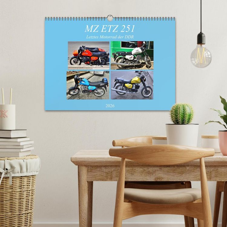 Produktbild: MZ ETZ 251 - Letztes Motorrad der DDR (Wandkalender 2026 DIN A3 quer), CALVENDO Monatskalender