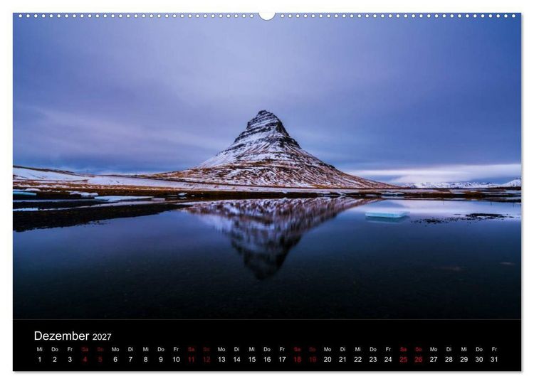 Produktbild: Island - Unber&uuml;hrte Landschaften (hochwertiger Premium Wandkalender 2027 DIN A2 quer), Kunstdruck in Hochglanz