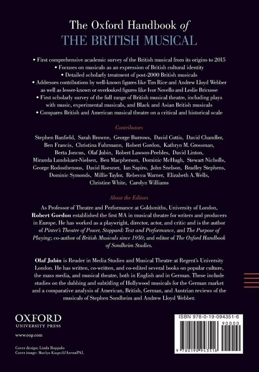 Produktbild: The Oxford Handbook of the British Musical