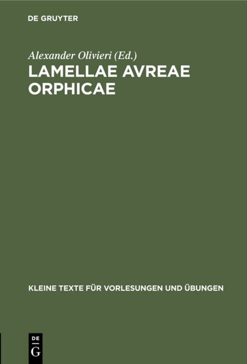 Produktbild: Lamellae avreae Orphicae