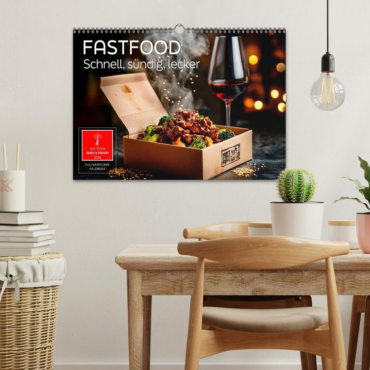 Produktbild: Fastfood - schnell, s&uuml;ndig, lecker (Wandkalender 2026 DIN A3 quer), CALVENDO Monatskalender