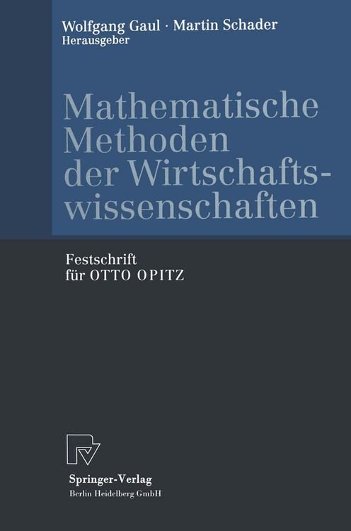 Produktbild: Mathematische Methoden der Wirtschaftswissenschaften