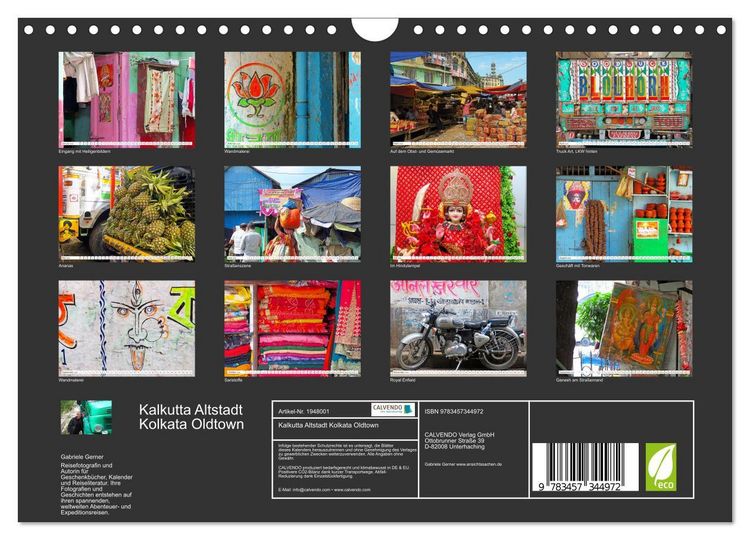 Produktbild: Kalkutta Altstadt Kolkata Oldtown (Wandkalender 2026 DIN A4 quer), CALVENDO Monatskalender
