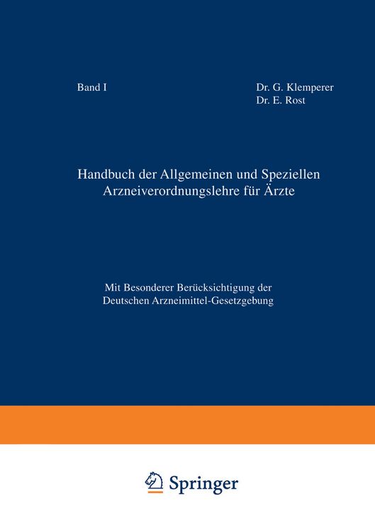Produktbild: Handbuch der Allgemeinen und Speziellen Arzneiverordnungslehre f&uuml;r &Auml;zte