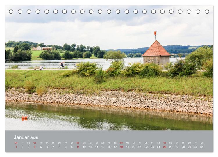 Produktbild: Mittelfranken - Das fr&auml;nkische Seenland (Tischkalender 2026 DIN A5 quer), CALVENDO Monatskalender