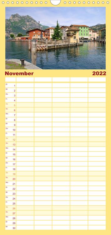 Produktbild: Familienplaner Gardasee (Wandkalender 2022 , 21 cm x 45 cm, hoch)