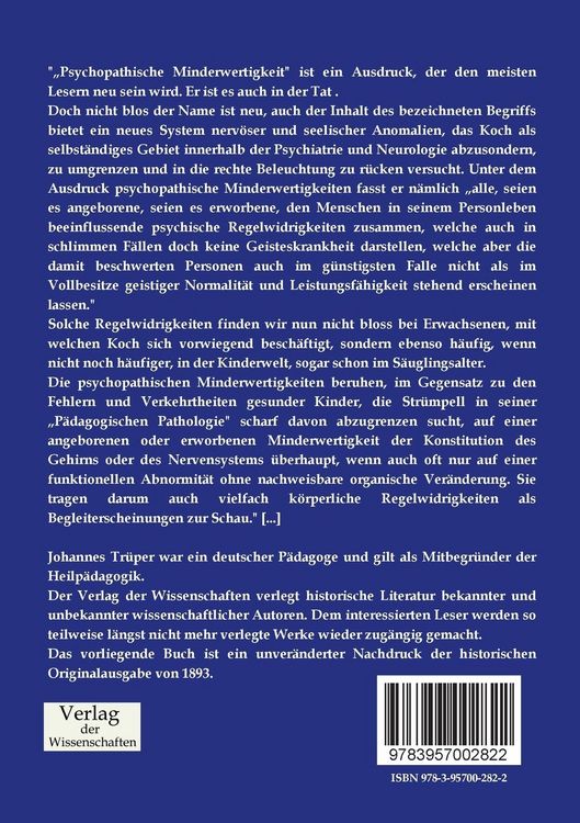 Produktbild: Psychopathische Minderwertigkeiten im Kindesalter