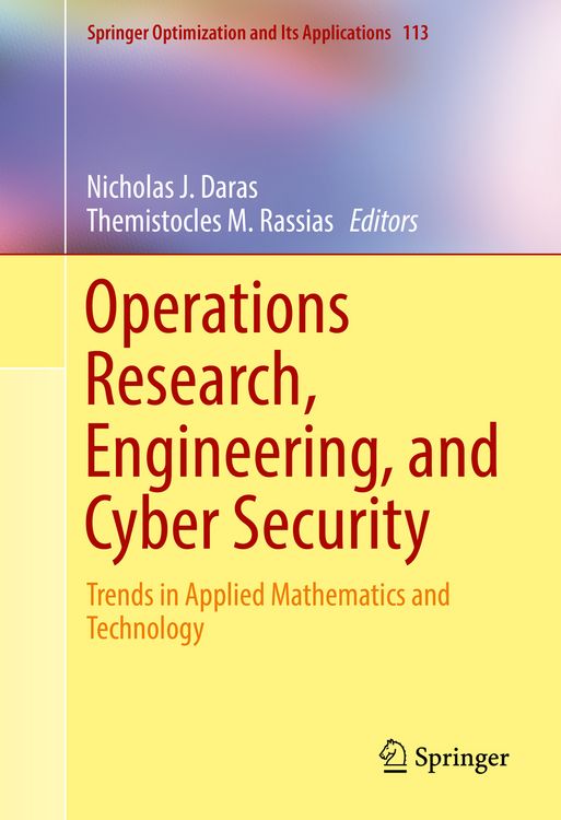 Produktbild: Operations Research, Engineering, and Cyber Security