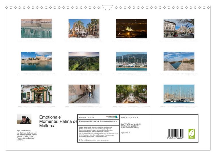 Produktbild: Emotionale Momente: Palma de Mallorca (Wandkalender 2026 DIN A3 quer), CALVENDO Monatskalender