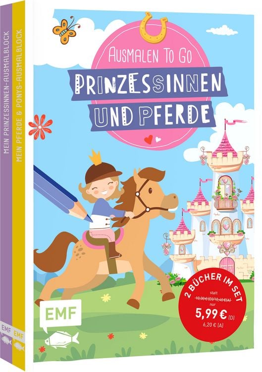 Produktbild: Ausmalen to go: Prinzessinnen und Pferde