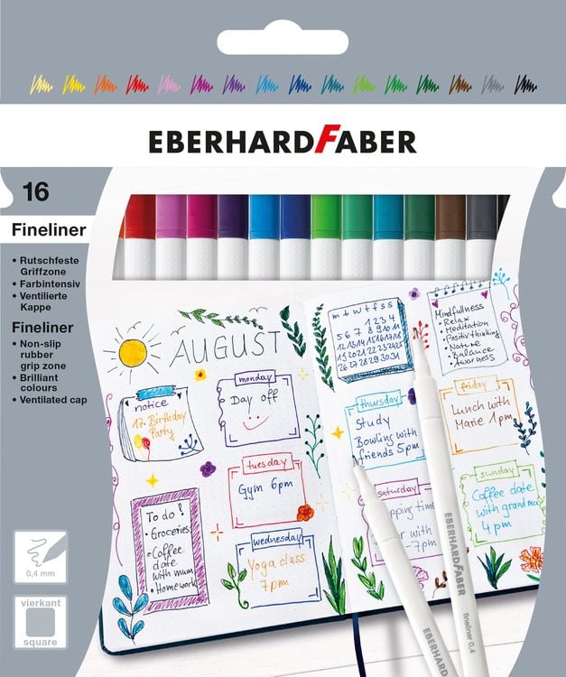 Produktbild: EBERHARD FABER Fineliner 16 St&uuml;ck Kartonetui