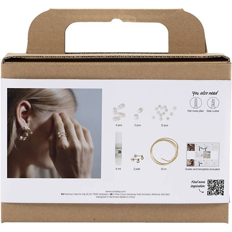 Produktbild: Creativ Company Mini Kreativ Set Schmuck, Drahtohrringe, Vergoldet