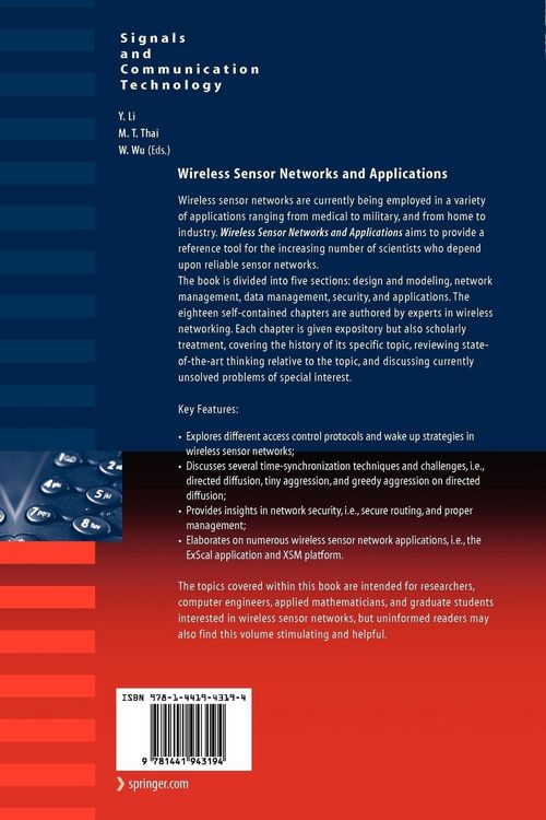 Produktbild: Wireless Sensor Networks and Applications