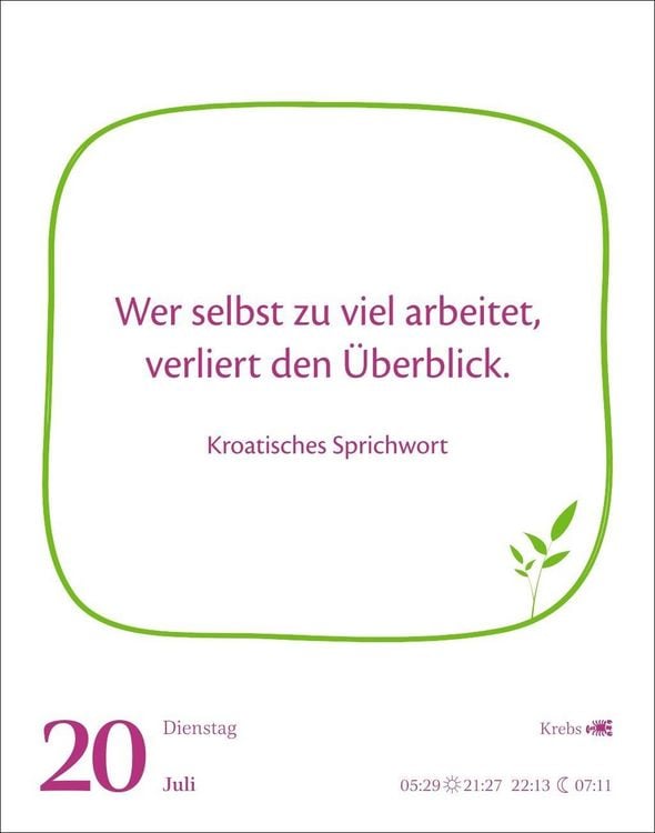 Produktbild: Heute ist dein Tag! Tagesabrei&szlig;kalender 2027 - 313 positive Zitate f&uuml;r 2027