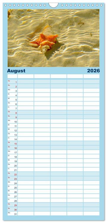 Produktbild: Familienplaner 2026 - Bahamas - Paradiesische Str&auml;nde. mit 5 Spalten (Wandkalender, 21 x 45 cm) CALVENDO