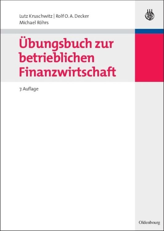 Produktbild: &Uuml;bungsbuch zur betrieblichen Finanzwirtschaft