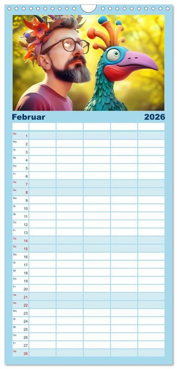 Produktbild: Familienplaner 2026 - Witzige Weisheiten f&uuml;r Kinder mit 5 Spalten (Wandkalender, 21 x 45 cm) CALVENDO