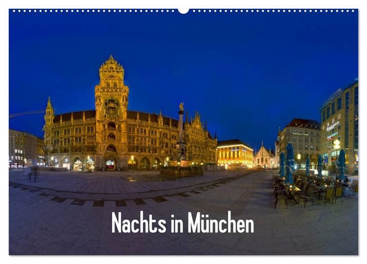 Produktbild: Nachts in M&uuml;nchen (Wandkalender 2026 DIN A2 quer), CALVENDO Monatskalender