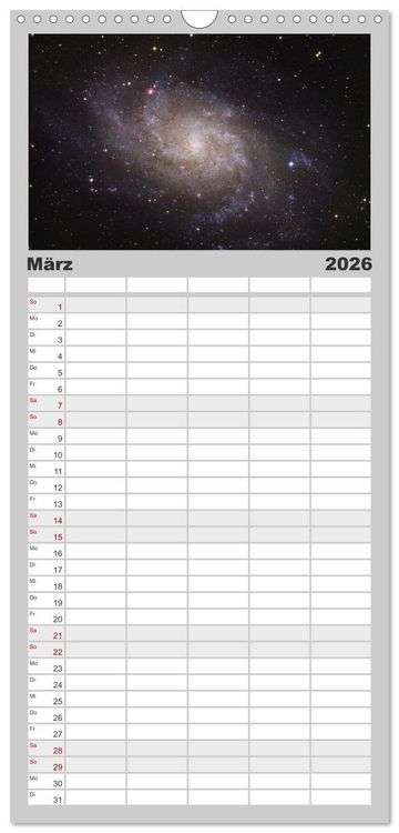 Produktbild: Familienplaner 2026 - Distant Luminosity: Eine fotografische Reise durch das Universum mit 5 Spalten (Wandkalender, 21 x 45 cm) CALVENDO