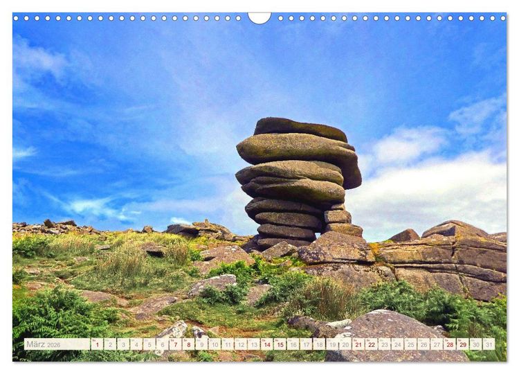 Produktbild: S&uuml;dengland - Mystische Steinkreise und Dartmoor (Wandkalender 2026 DIN A3 quer), CALVENDO Monatskalender