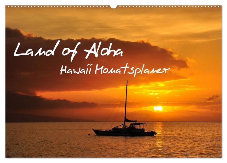 Produktbild: Land of Aloha - Hawaii Monatsplaner (Wandkalender 2026 DIN A2 quer), CALVENDO Monatskalender