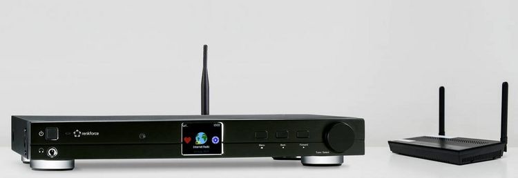 Produktbild: Renkforce RF-DAB-IR1700 Radio-Adapter DAB+, UKW, Internet WLAN, LAN, Bluetooth&reg;, DLNA, Internetradio DLNA-f&auml;hig Schwarz