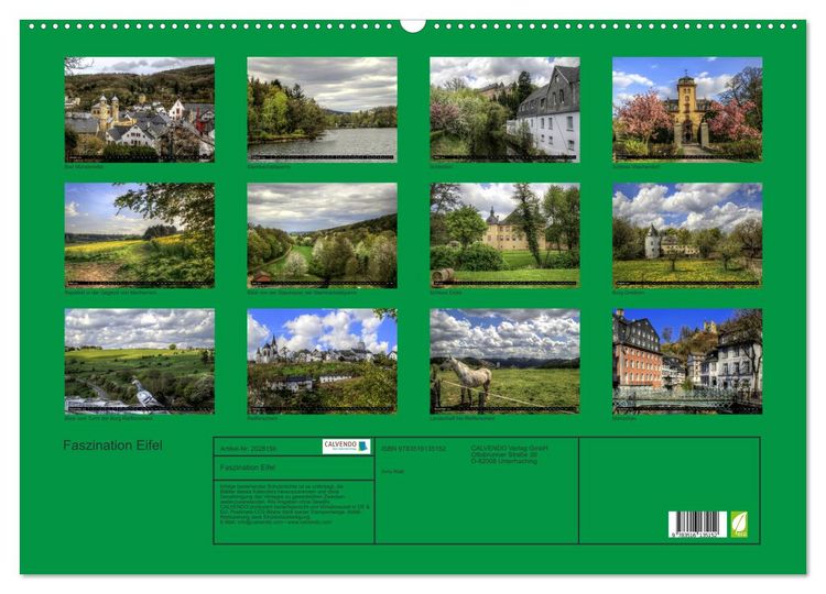 Produktbild: Faszination Eifel (Wandkalender 2026 DIN A2 quer), CALVENDO Monatskalender