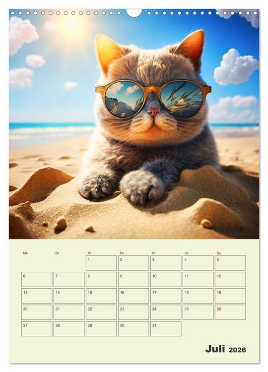 Produktbild: Jetzt ist die Katze aus dem Sack! Katzenspa&szlig; vom Feinsten! (Wandkalender 2026 DIN A3 hoch), CALVENDO Monatskalender