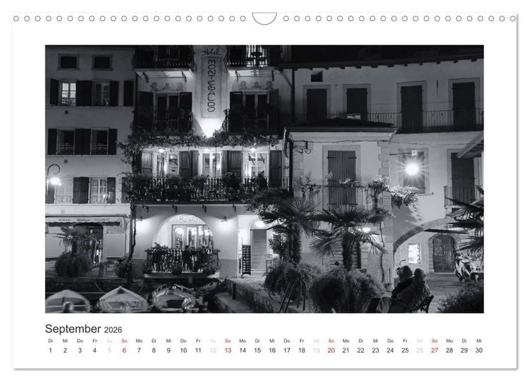 Produktbild: Limone sul Garda schwarzwei&szlig; (Wandkalender 2026 DIN A3 quer), CALVENDO Monatskalender