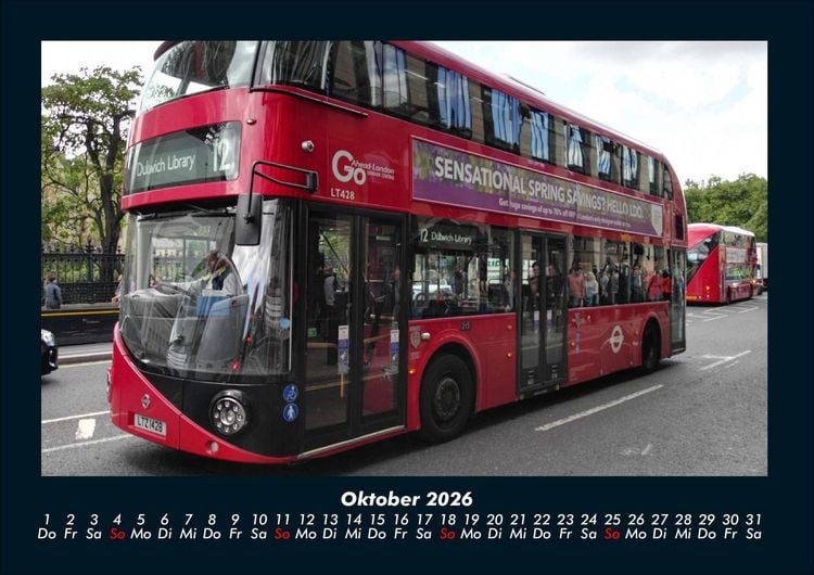 Produktbild: London 2026 Fotokalender DIN A4