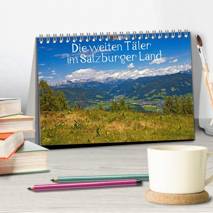 Produktbild: Die weiten T&auml;ler im Salzburger Land (Tischkalender 2026 DIN A5 quer), CALVENDO Monatskalender