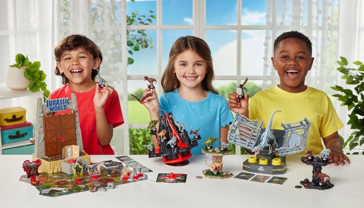 Produktbild: Epoch 7509 - Jurassic World Shaky Volcano, Dinosaurier-Geschicklichkeitsspiel