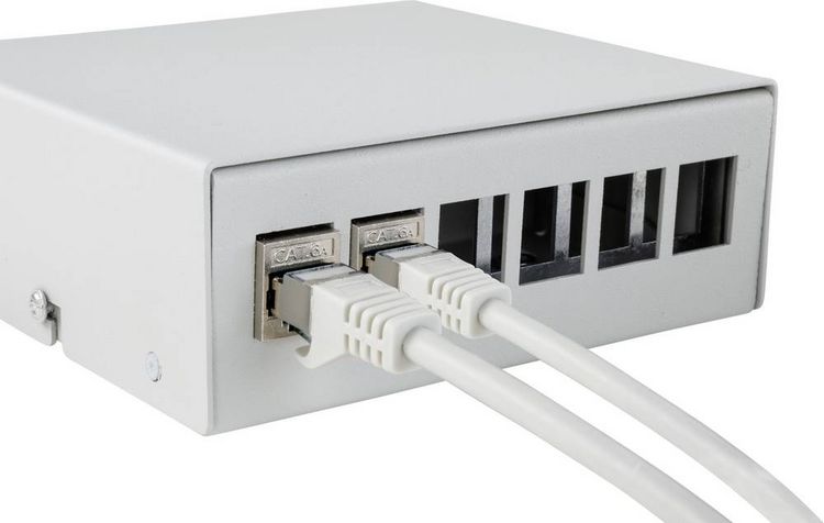 Produktbild: Renkforce 6 Port Konsolidierungspunkt-Box f&uuml;r Keystone-Module Unbest&uuml;ckt
